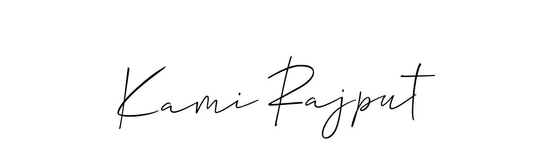 Use a signature maker to create a handwritten signature online. With this signature software, you can design (Allison_Script) your own signature for name Kami Rajput. Kami Rajput signature style 2 images and pictures png