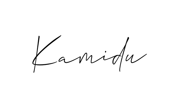 The best way (Allison_Script) to make a short signature is to pick only two or three words in your name. The name Kamidu include a total of six letters. For converting this name. Kamidu signature style 2 images and pictures png