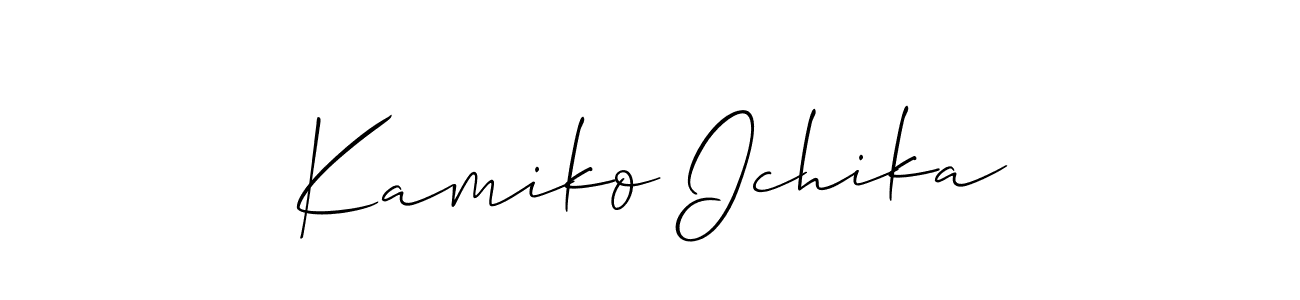 Make a short Kamiko Ichika signature style. Manage your documents anywhere anytime using Allison_Script. Create and add eSignatures, submit forms, share and send files easily. Kamiko Ichika signature style 2 images and pictures png