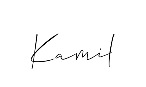 The best way (Allison_Script) to make a short signature is to pick only two or three words in your name. The name Kamil include a total of six letters. For converting this name. Kamil signature style 2 images and pictures png