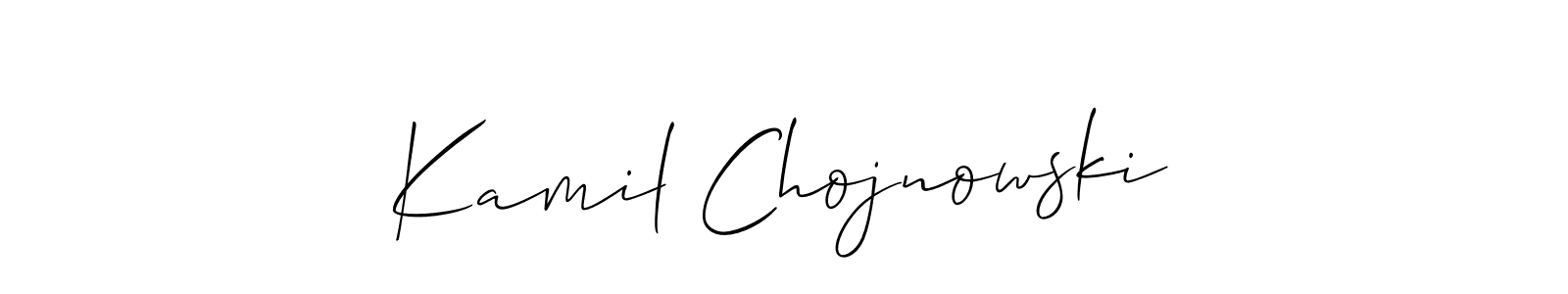Create a beautiful signature design for name Kamil Chojnowski. With this signature (Allison_Script) fonts, you can make a handwritten signature for free. Kamil Chojnowski signature style 2 images and pictures png
