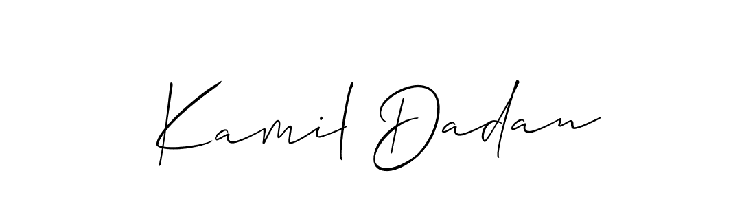 Kamil Dadan stylish signature style. Best Handwritten Sign (Allison_Script) for my name. Handwritten Signature Collection Ideas for my name Kamil Dadan. Kamil Dadan signature style 2 images and pictures png