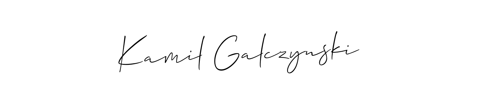 It looks lik you need a new signature style for name Kamil Galczynski. Design unique handwritten (Allison_Script) signature with our free signature maker in just a few clicks. Kamil Galczynski signature style 2 images and pictures png