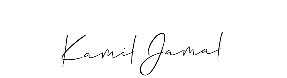 How to make Kamil Jamal name signature. Use Allison_Script style for creating short signs online. This is the latest handwritten sign. Kamil Jamal signature style 2 images and pictures png