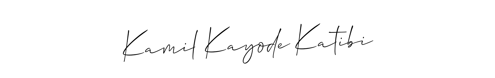 Kamil Kayode Katibi stylish signature style. Best Handwritten Sign (Allison_Script) for my name. Handwritten Signature Collection Ideas for my name Kamil Kayode Katibi. Kamil Kayode Katibi signature style 2 images and pictures png