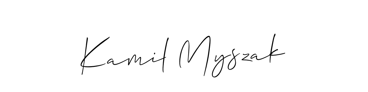 Check out images of Autograph of Kamil Myszak name. Actor Kamil Myszak Signature Style. Allison_Script is a professional sign style online. Kamil Myszak signature style 2 images and pictures png