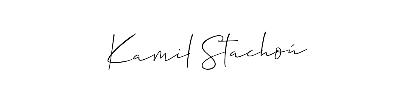 Use a signature maker to create a handwritten signature online. With this signature software, you can design (Allison_Script) your own signature for name Kamil Stachoń. Kamil Stachoń signature style 2 images and pictures png