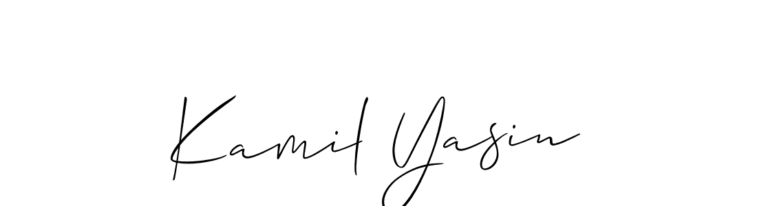 Kamil Yasin stylish signature style. Best Handwritten Sign (Allison_Script) for my name. Handwritten Signature Collection Ideas for my name Kamil Yasin. Kamil Yasin signature style 2 images and pictures png