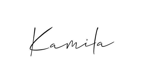 How to make Kamila name signature. Use Allison_Script style for creating short signs online. This is the latest handwritten sign. Kamila signature style 2 images and pictures png