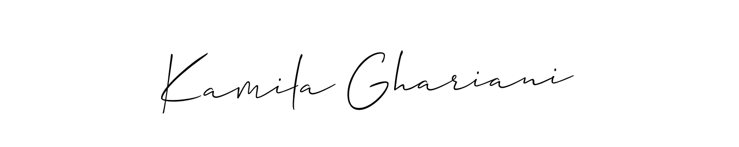 Best and Professional Signature Style for Kamila Ghariani. Allison_Script Best Signature Style Collection. Kamila Ghariani signature style 2 images and pictures png