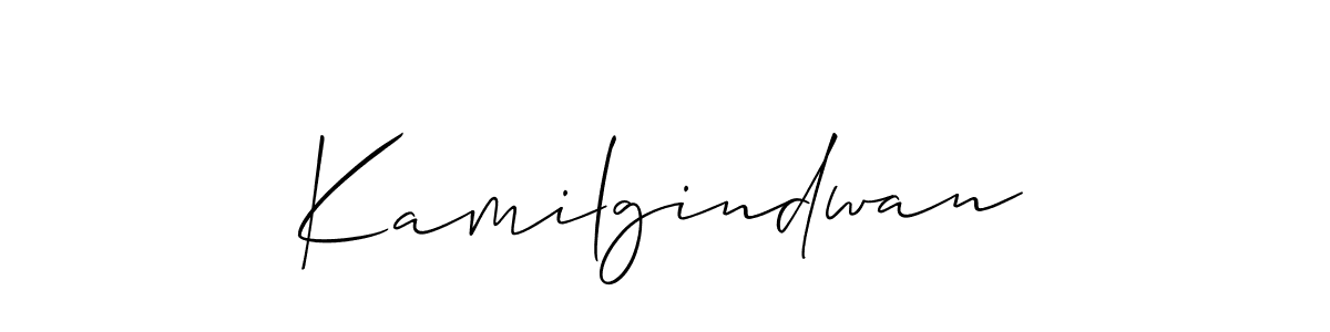 The best way (Allison_Script) to make a short signature is to pick only two or three words in your name. The name Kamilgindwan include a total of six letters. For converting this name. Kamilgindwan signature style 2 images and pictures png