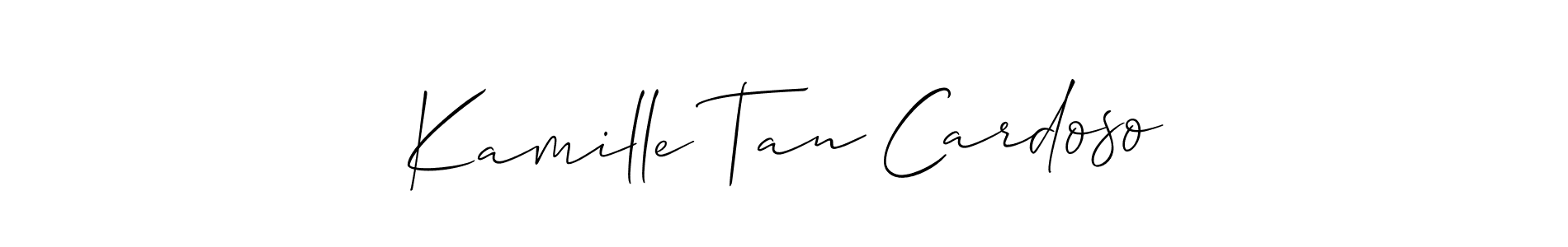 Design your own signature with our free online signature maker. With this signature software, you can create a handwritten (Allison_Script) signature for name Kamille Tan Cardoso. Kamille Tan Cardoso signature style 2 images and pictures png