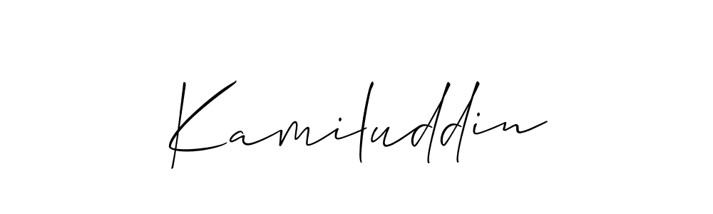 Make a short Kamiluddin signature style. Manage your documents anywhere anytime using Allison_Script. Create and add eSignatures, submit forms, share and send files easily. Kamiluddin signature style 2 images and pictures png