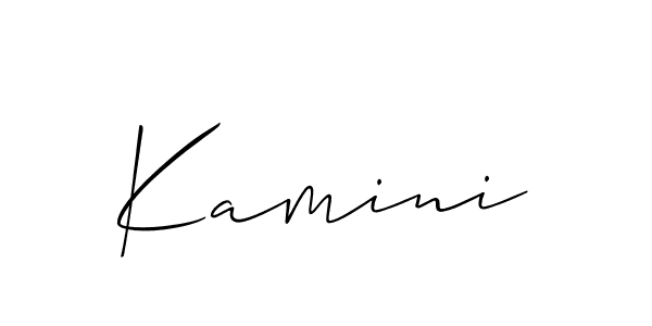 Best and Professional Signature Style for Kamini. Allison_Script Best Signature Style Collection. Kamini signature style 2 images and pictures png