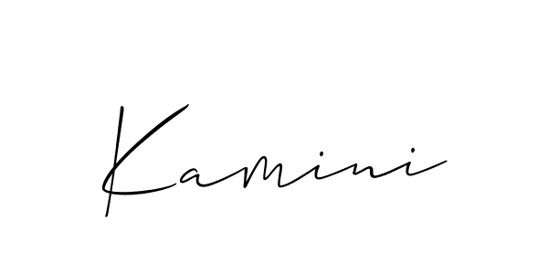 Also we have Kamini name is the best signature style. Create professional handwritten signature collection using Allison_Script autograph style. Kamini signature style 2 images and pictures png
