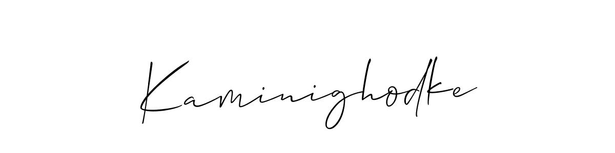 Kaminighodke stylish signature style. Best Handwritten Sign (Allison_Script) for my name. Handwritten Signature Collection Ideas for my name Kaminighodke. Kaminighodke signature style 2 images and pictures png