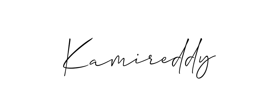 The best way (Allison_Script) to make a short signature is to pick only two or three words in your name. The name Kamireddy include a total of six letters. For converting this name. Kamireddy signature style 2 images and pictures png