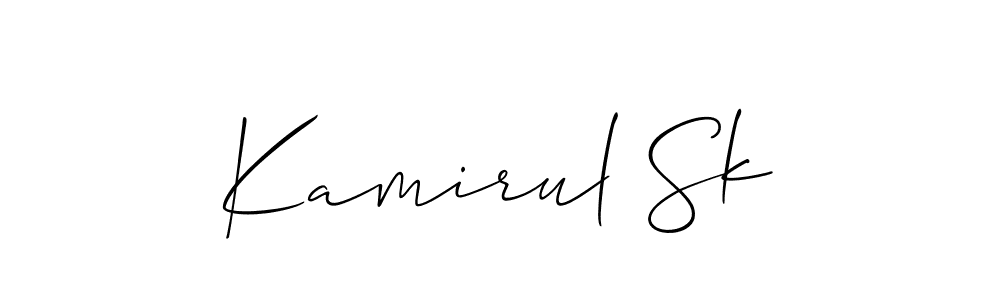 Make a beautiful signature design for name Kamirul Sk. With this signature (Allison_Script) style, you can create a handwritten signature for free. Kamirul Sk signature style 2 images and pictures png