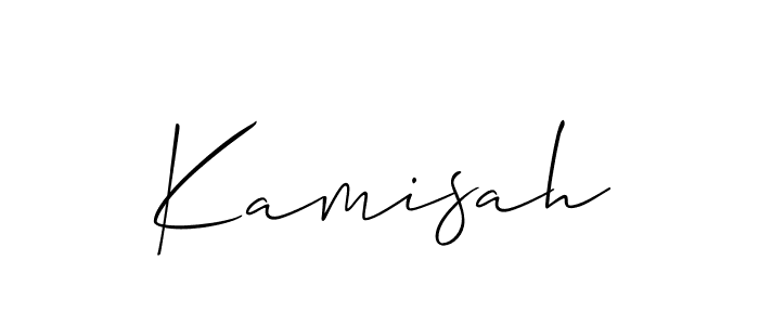 Kamisah stylish signature style. Best Handwritten Sign (Allison_Script) for my name. Handwritten Signature Collection Ideas for my name Kamisah. Kamisah signature style 2 images and pictures png