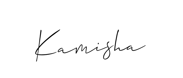 How to make Kamisha signature? Allison_Script is a professional autograph style. Create handwritten signature for Kamisha name. Kamisha signature style 2 images and pictures png