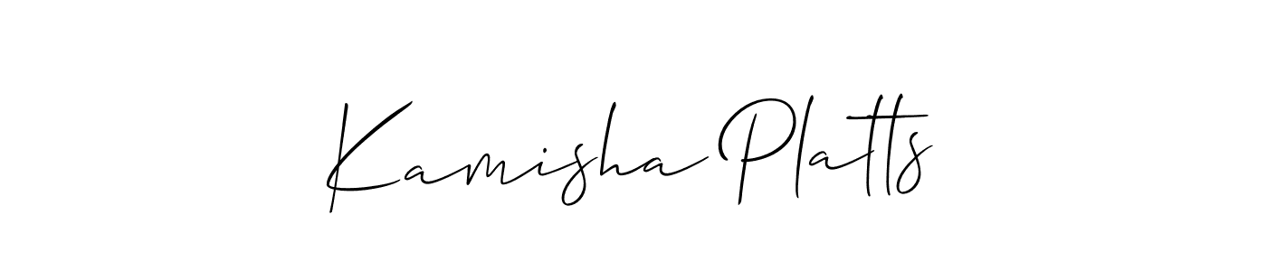 How to make Kamisha Platts signature? Allison_Script is a professional autograph style. Create handwritten signature for Kamisha Platts name. Kamisha Platts signature style 2 images and pictures png