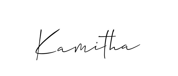 You can use this online signature creator to create a handwritten signature for the name Kamitha. This is the best online autograph maker. Kamitha signature style 2 images and pictures png