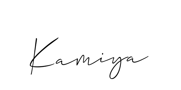 if you are searching for the best signature style for your name Kamiya. so please give up your signature search. here we have designed multiple signature styles  using Allison_Script. Kamiya signature style 2 images and pictures png