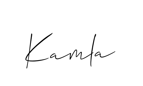 Design your own signature with our free online signature maker. With this signature software, you can create a handwritten (Allison_Script) signature for name Kamla. Kamla signature style 2 images and pictures png