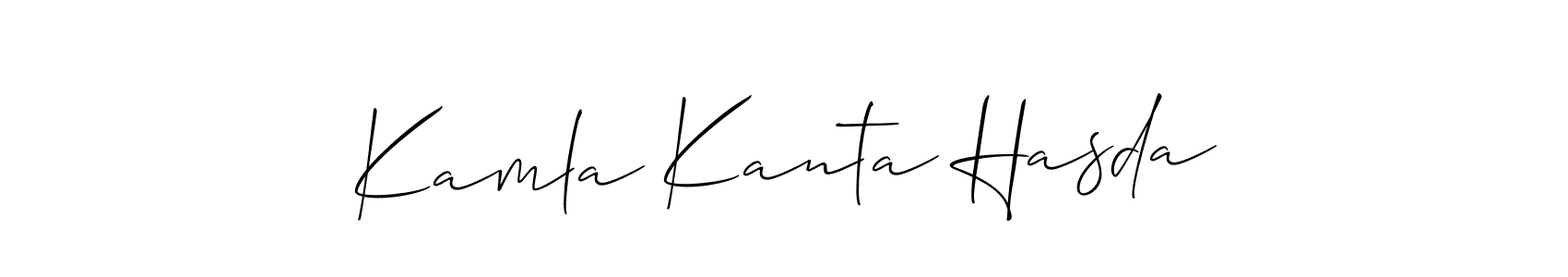 if you are searching for the best signature style for your name Kamla Kanta Hasda. so please give up your signature search. here we have designed multiple signature styles  using Allison_Script. Kamla Kanta Hasda signature style 2 images and pictures png