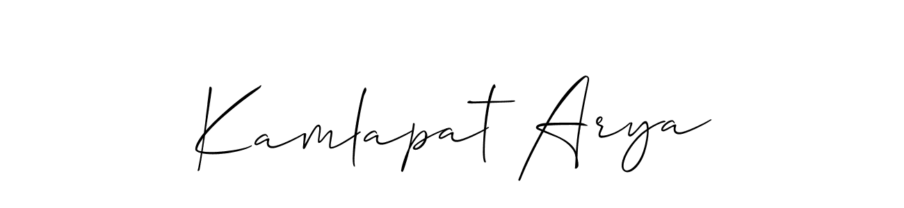 Create a beautiful signature design for name Kamlapat Arya. With this signature (Allison_Script) fonts, you can make a handwritten signature for free. Kamlapat Arya signature style 2 images and pictures png