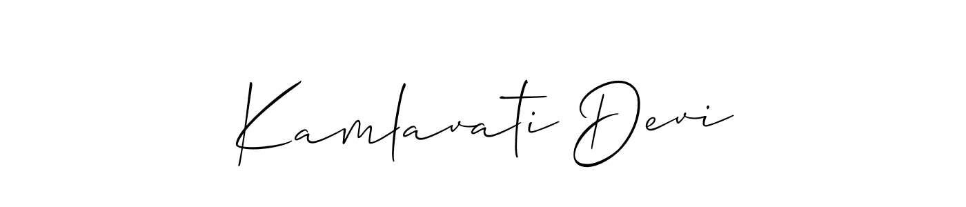 Also You can easily find your signature by using the search form. We will create Kamlavati Devi name handwritten signature images for you free of cost using Allison_Script sign style. Kamlavati Devi signature style 2 images and pictures png