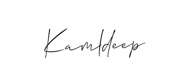 Allison_Script is a professional signature style that is perfect for those who want to add a touch of class to their signature. It is also a great choice for those who want to make their signature more unique. Get Kamldeep name to fancy signature for free. Kamldeep signature style 2 images and pictures png