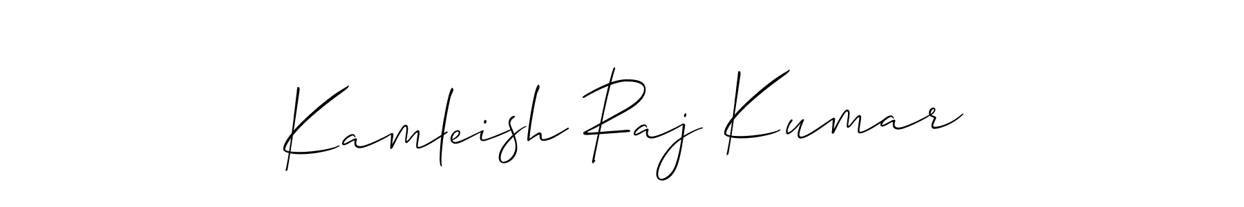 Make a beautiful signature design for name Kamleish Raj Kumar. With this signature (Allison_Script) style, you can create a handwritten signature for free. Kamleish Raj Kumar signature style 2 images and pictures png