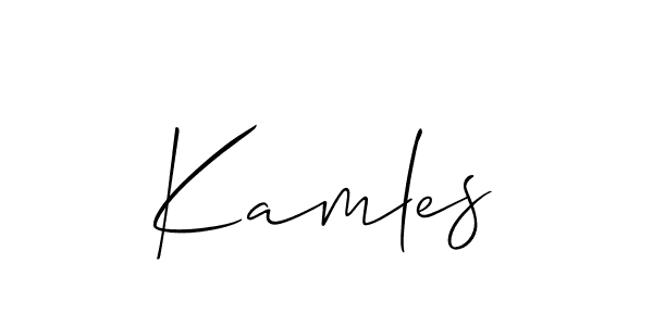 Make a beautiful signature design for name Kamles. Use this online signature maker to create a handwritten signature for free. Kamles signature style 2 images and pictures png