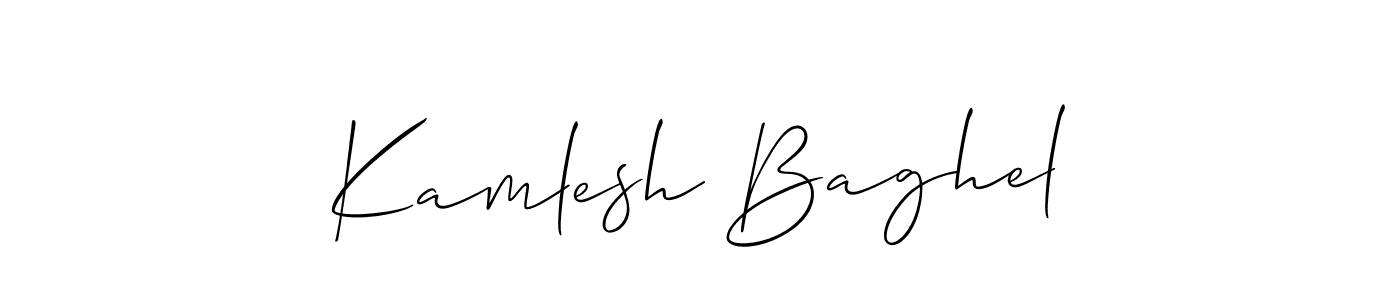 Kamlesh Baghel stylish signature style. Best Handwritten Sign (Allison_Script) for my name. Handwritten Signature Collection Ideas for my name Kamlesh Baghel. Kamlesh Baghel signature style 2 images and pictures png