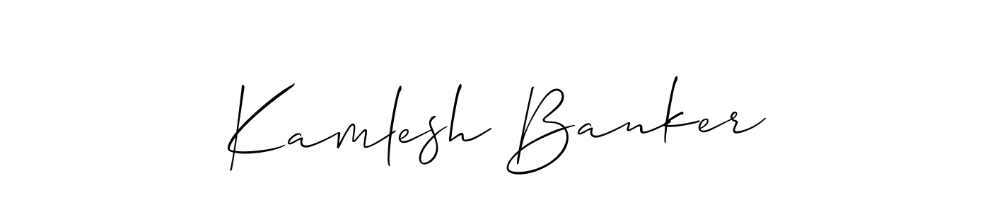You can use this online signature creator to create a handwritten signature for the name Kamlesh Banker. This is the best online autograph maker. Kamlesh Banker signature style 2 images and pictures png