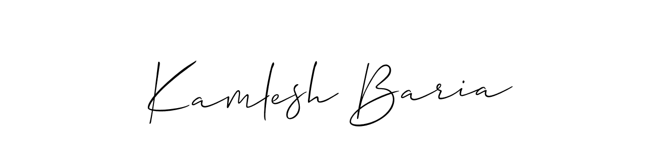 How to make Kamlesh Baria signature? Allison_Script is a professional autograph style. Create handwritten signature for Kamlesh Baria name. Kamlesh Baria signature style 2 images and pictures png