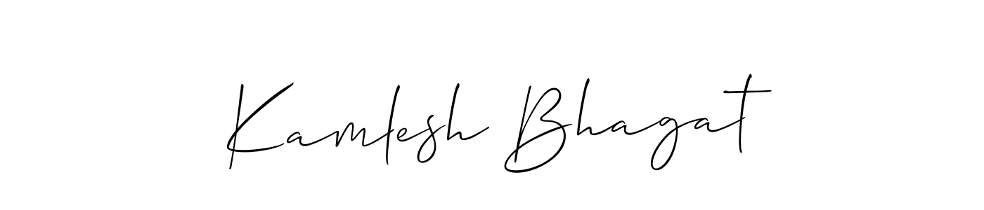 Create a beautiful signature design for name Kamlesh Bhagat. With this signature (Allison_Script) fonts, you can make a handwritten signature for free. Kamlesh Bhagat signature style 2 images and pictures png
