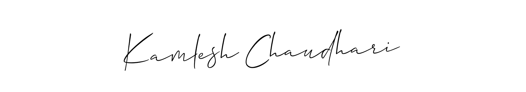 You can use this online signature creator to create a handwritten signature for the name Kamlesh Chaudhari. This is the best online autograph maker. Kamlesh Chaudhari signature style 2 images and pictures png