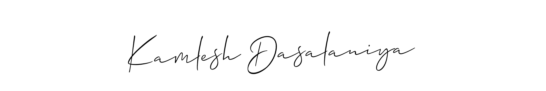 Make a beautiful signature design for name Kamlesh Dasalaniya. Use this online signature maker to create a handwritten signature for free. Kamlesh Dasalaniya signature style 2 images and pictures png