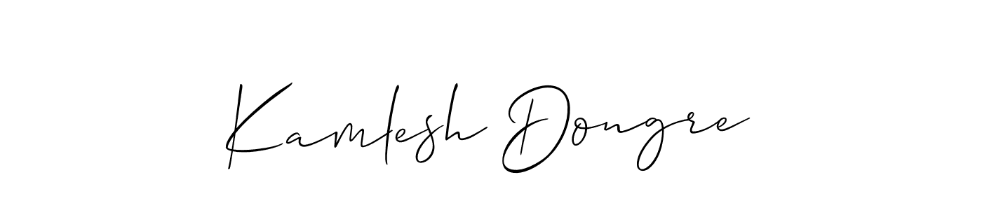 Allison_Script is a professional signature style that is perfect for those who want to add a touch of class to their signature. It is also a great choice for those who want to make their signature more unique. Get Kamlesh Dongre name to fancy signature for free. Kamlesh Dongre signature style 2 images and pictures png