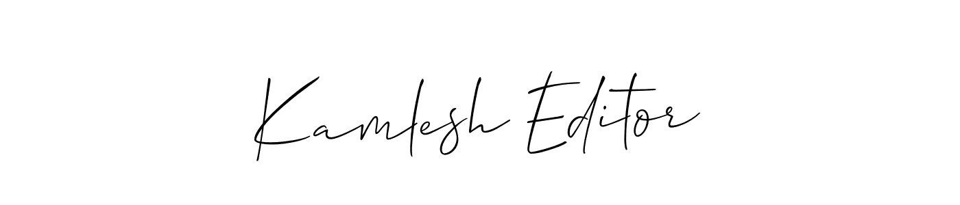 Make a beautiful signature design for name Kamlesh Editor. Use this online signature maker to create a handwritten signature for free. Kamlesh Editor signature style 2 images and pictures png