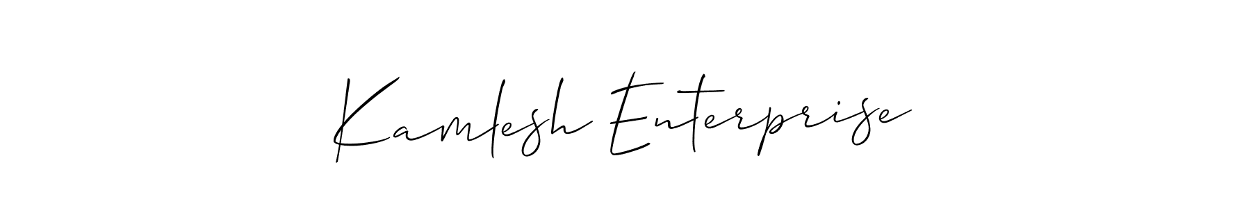 How to Draw Kamlesh Enterprise signature style? Allison_Script is a latest design signature styles for name Kamlesh Enterprise. Kamlesh Enterprise signature style 2 images and pictures png