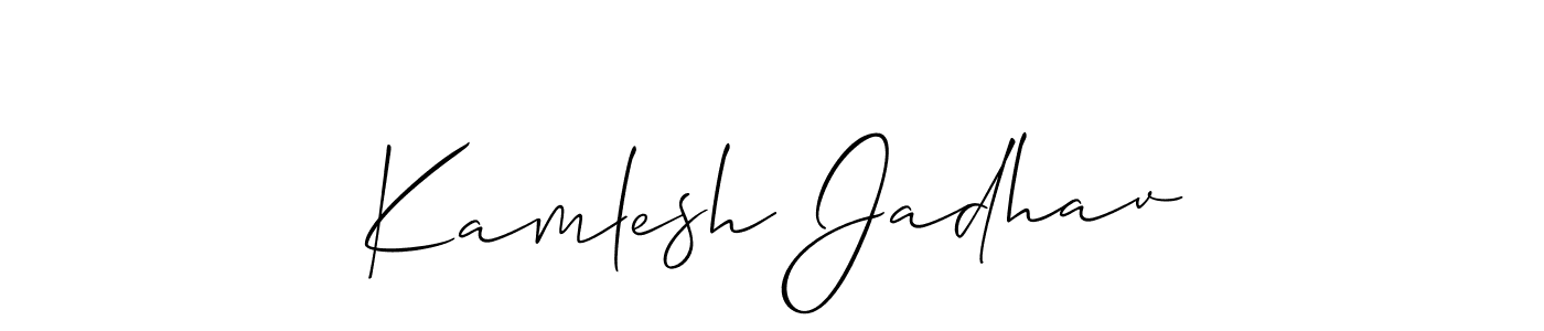 Best and Professional Signature Style for Kamlesh Jadhav. Allison_Script Best Signature Style Collection. Kamlesh Jadhav signature style 2 images and pictures png