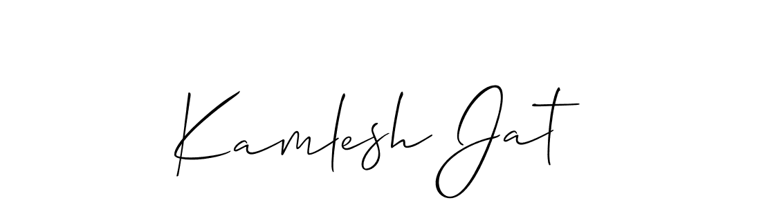 Make a short Kamlesh Jat signature style. Manage your documents anywhere anytime using Allison_Script. Create and add eSignatures, submit forms, share and send files easily. Kamlesh Jat signature style 2 images and pictures png