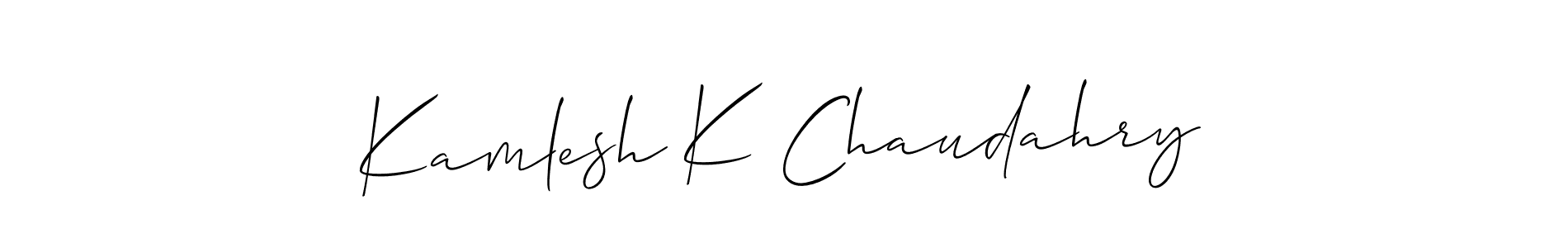 Make a beautiful signature design for name Kamlesh K Chaudahry. Use this online signature maker to create a handwritten signature for free. Kamlesh K Chaudahry signature style 2 images and pictures png