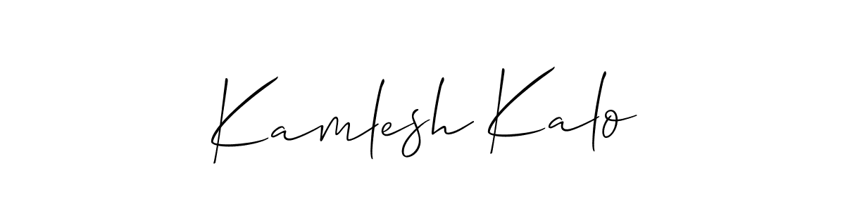 Also we have Kamlesh Kalo name is the best signature style. Create professional handwritten signature collection using Allison_Script autograph style. Kamlesh Kalo signature style 2 images and pictures png