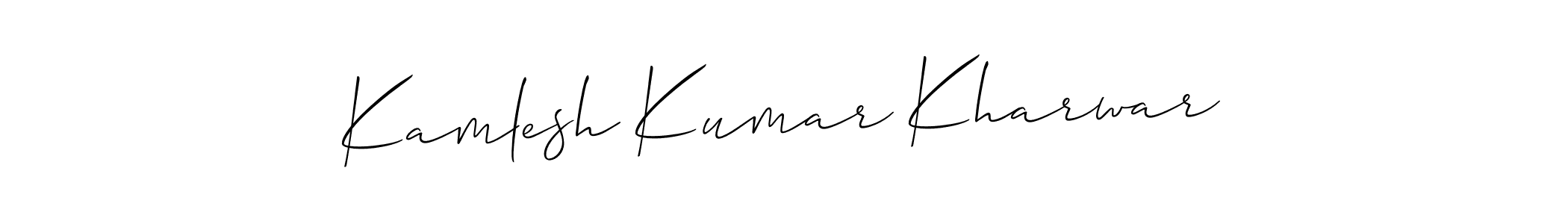 Also You can easily find your signature by using the search form. We will create Kamlesh Kumar Kharwar name handwritten signature images for you free of cost using Allison_Script sign style. Kamlesh Kumar Kharwar signature style 2 images and pictures png