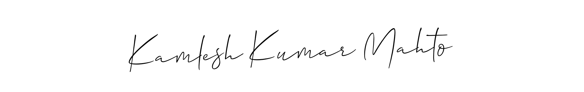 How to Draw Kamlesh Kumar Mahto signature style? Allison_Script is a latest design signature styles for name Kamlesh Kumar Mahto. Kamlesh Kumar Mahto signature style 2 images and pictures png