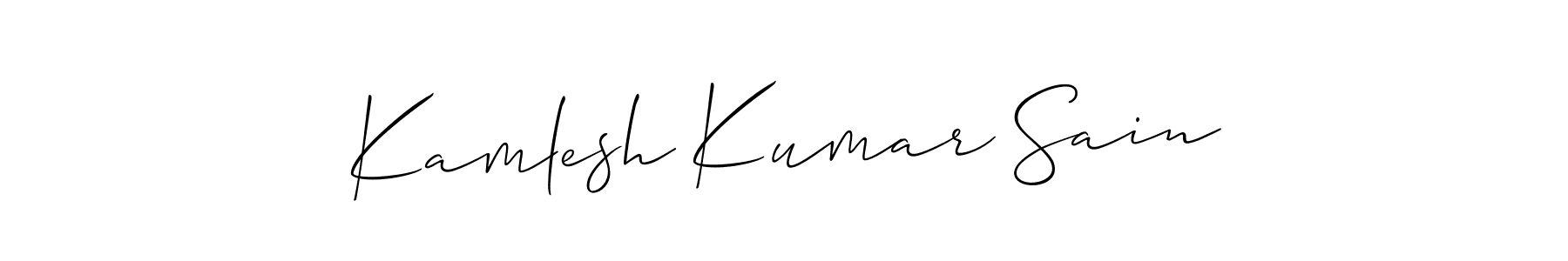 How to Draw Kamlesh Kumar Sain signature style? Allison_Script is a latest design signature styles for name Kamlesh Kumar Sain. Kamlesh Kumar Sain signature style 2 images and pictures png